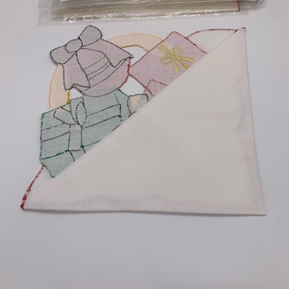 Brand New Lot Of 9 Vintage OREM Patchwork Holiday Napkins 17” X 17” India - Picture 9 of 16